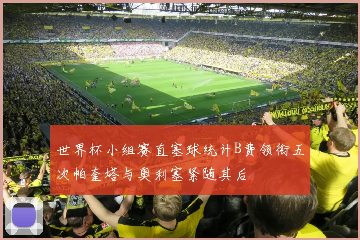 世界杯小组赛直塞球统计B费领衔五次帕奎塔与奥利塞紧随其后